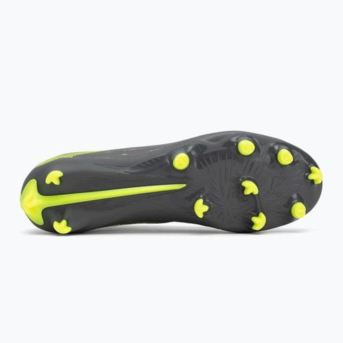 Кросівки футбольні чоловічі PUMA Ultra 5 Play+ FG/AG matte aged silver/yellow alert/puma aged silver