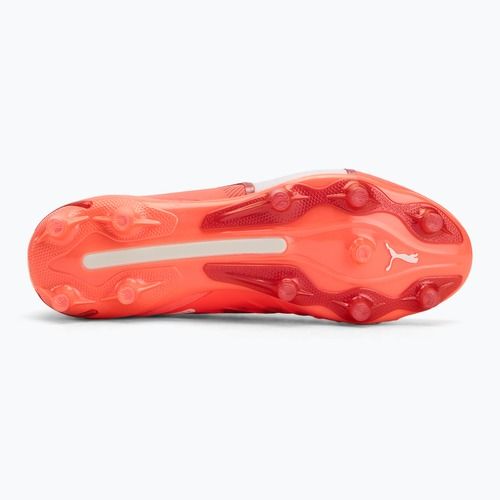 Кросівки футбольні чоловічі PUMA King Ultimate FG/AG glowing red/puma white/red fire