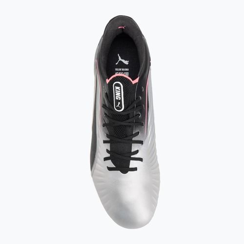Кросівки футбольні чоловічі PUMA King Ultimate FG/AG puma silver/puma black/sun struck/puma white