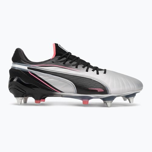 Кросівки футбольні чоловічі PUMA King Ultimate MxSG puma silver/puma black/sun struck/puma white