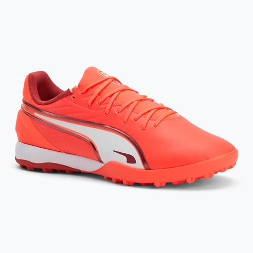 Кросівки футбольні чоловічі PUMA King Match TT glowing red/ puma white/ red fire