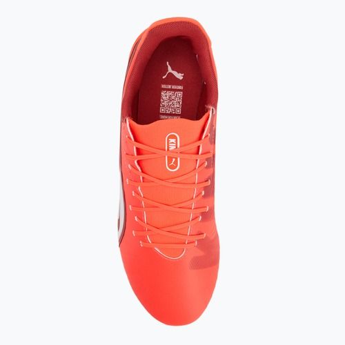 Кросівки футбольні чоловічі PUMA King Match FG/AG glowing red/puma white/red fire