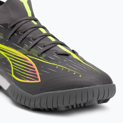 Футбольні бутси PUMA Ultra 5 Match+ TT матові зістарені сріблясті / жовті алерт / пума зістарені сріблясті