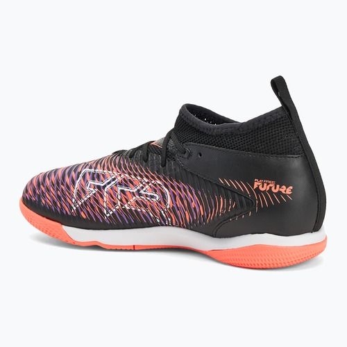 Кросівки футбольні дитячі PUMA Future 8 Match IT + Mid puma black/ puma white/ glowing red