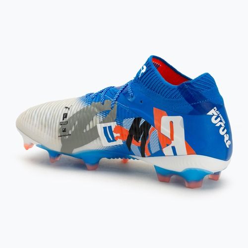 Кросівки футбольні чоловічі PUMA Future 8 Ultimate Forever FG white/ultra blue/feather gray/puma black/glowing red