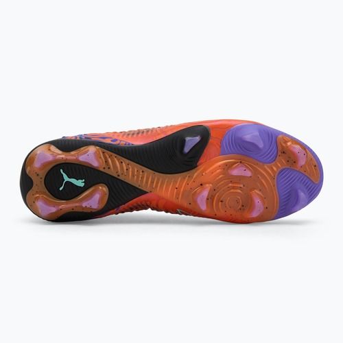 Кросівки футбольні чоловічі PUMA Future 8 Ultimate Creativity FG orange poppy/dark amethyst/electric peppermint/black