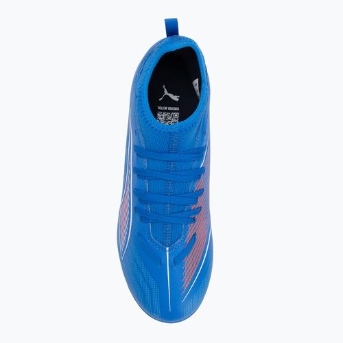 Кросівки футбольні дитячі PUMA Ultra 6 Match FG/AG Jr ultra blue/puma white/glowing red