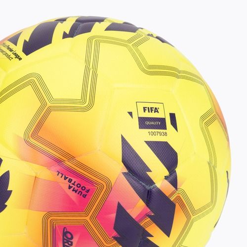 М'яч футбольний PUMA Orbita Match PL Lights FIFA Quality fluo yellow/multicolor розмір 5