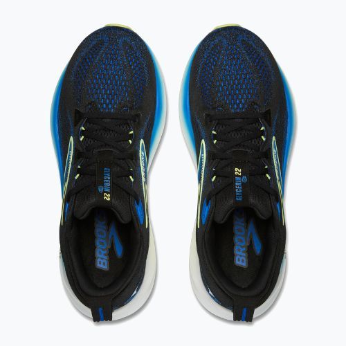Кросівки для бігу чоловічі Brooks Glycerin 22 wide fit black/cobalt/neo yellow