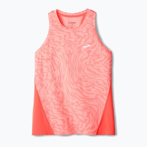 Топ для бігу жіночий Brooks Sprint Free Tank 3.0 neo cayenne speedscape