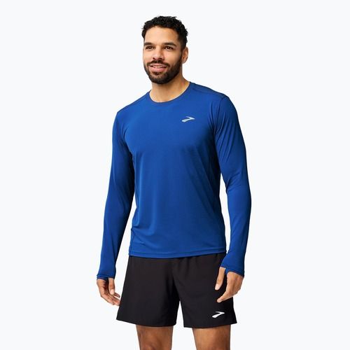 Лонгслів для бігу чоловічий Brooks Atmosphere 3.0 neo blue
