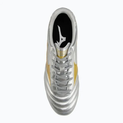 Кросівки футбольні чоловічі Mizuno Morelia II Club Md galaxy silver/gold/gold