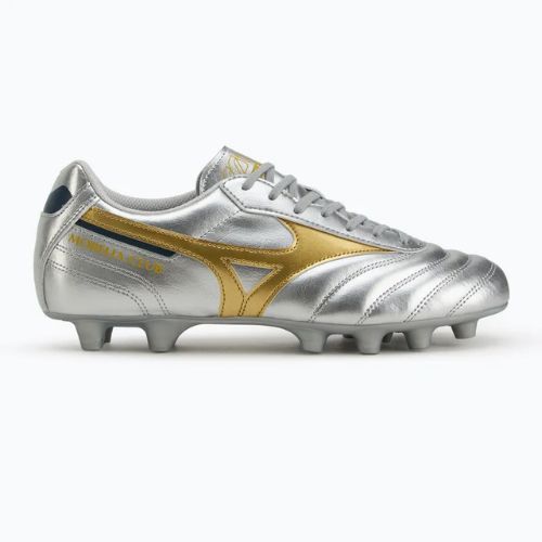 Кросівки футбольні чоловічі Mizuno Morelia II Club Md galaxy silver/gold/gold
