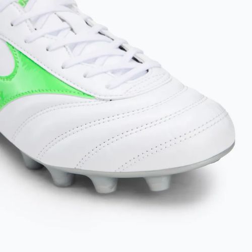 Кросівки футбольні чоловічі Mizuno Morelia II Club Md white/neon green/galaxy silver