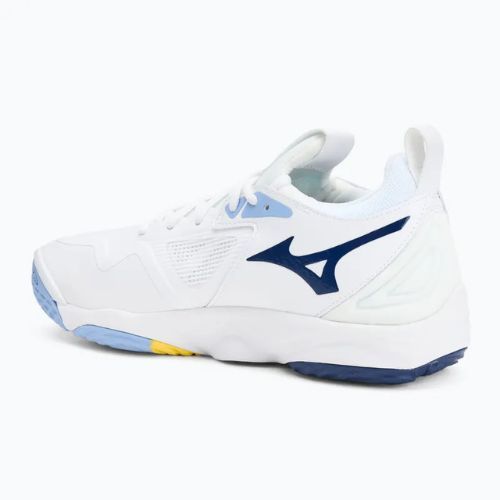 Кросівки волейбольні Mizuno Wave Momentum 3 white/bellwether blue/bel air blue