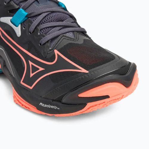 Кросівки волейбольні Mizuno Wave Lightning Z8 black/neon flame/peacock blue