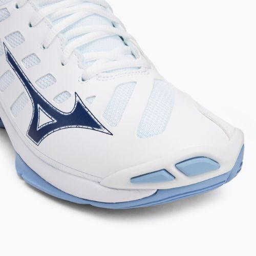 Кросівки волейбольні Mizuno Wave Voltage 2 Mid white/bellwether blue/bel air blue