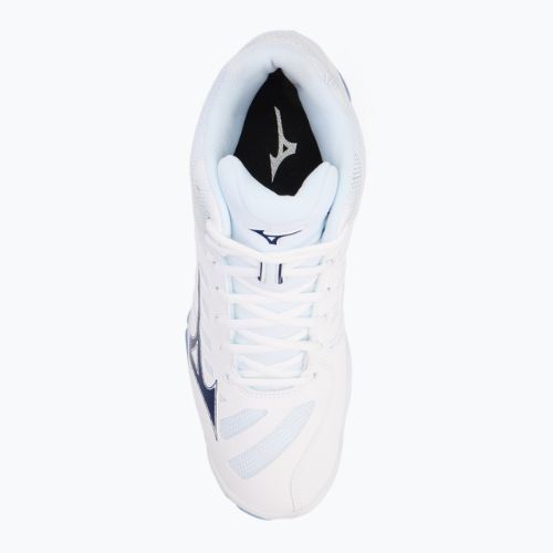 Кросівки волейбольні Mizuno Wave Voltage 2 Mid white/bellwether blue/bel air blue