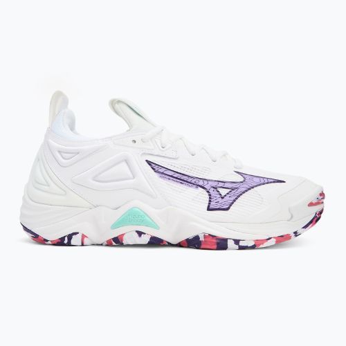 Кросівки волейбольні Mizuno Wave Momentum 3 white/violet indigo/camellia rose