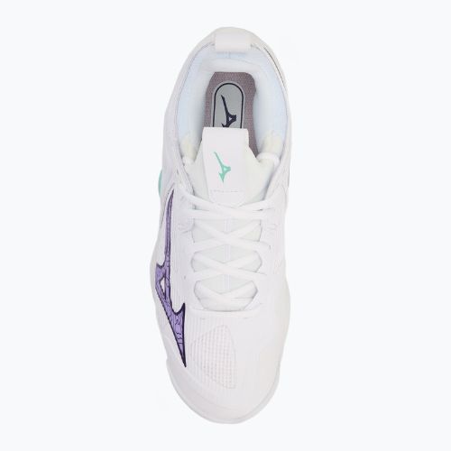 Кросівки волейбольні Mizuno Wave Momentum 3 white/violet indigo/camellia rose