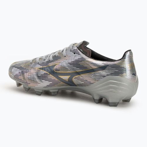 Кросівки футбольні чоловічі Mizuno α II Elite Md galaxy silver/8605 c/gold