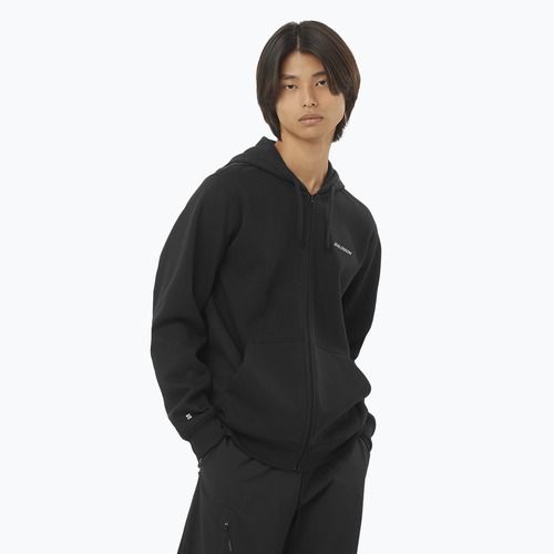 Кофта чоловіча Salomon Logo Full Zip Hoodie deep black