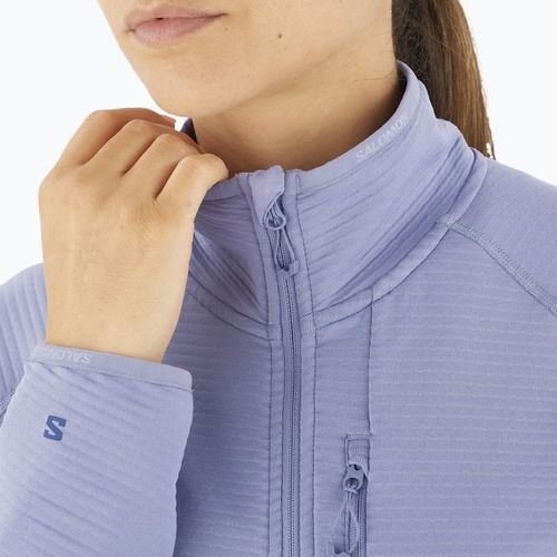 Кофта трекінгова жіноча Salomon Lightwarm Full Zip blue granite