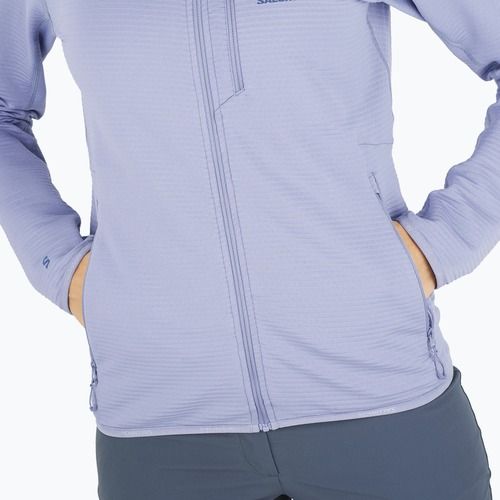 Кофта трекінгова жіноча Salomon Lightwarm Full Zip blue granite
