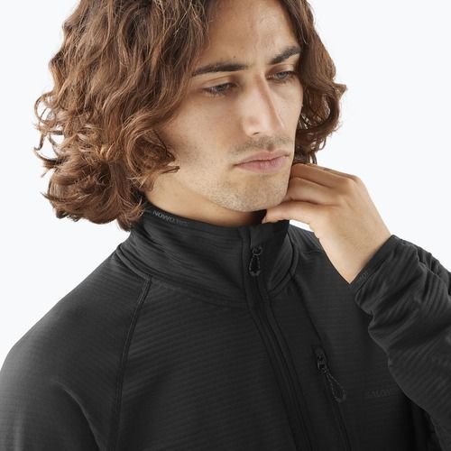 Кофта трекінгова чоловіча Salomon Lightwarm Full Zip deep black
