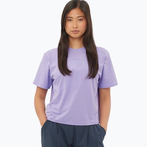 Футболка жіноча Salomon Trackline Tee SS violet tulip