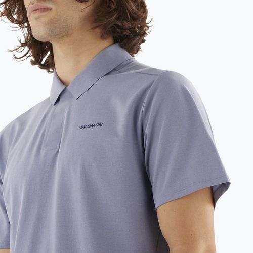 Футболка поло чоловіча Salomon Trackline Polo blue granite