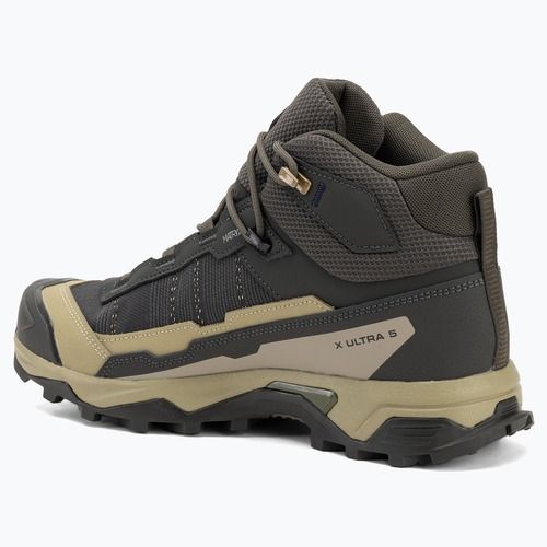 Чоловічі трекінгові черевики Salomon X Ultra 5 MID GTX торф'яні / сіро-зелені / сині ночі