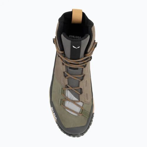 Чоловічі трекінгові черевики Salewa Puez Leather Mid Ptx bungee cord / онікс