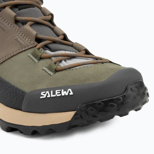 Чоловічі трекінгові черевики Salewa Puez Leather Mid Ptx bungee cord / онікс