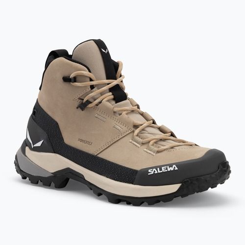 Жіночі трекінгові черевики Salewa Puez Leather Mid Ptx quicksand / онікс