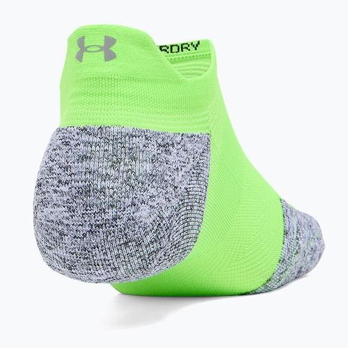 Шкарпетки Under Armour Dry Run Cushion No Show Tab hyper green/hyper green/reflective