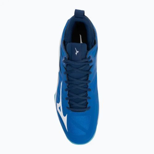 Кросівки волейбольні жіночі Mizuno Wave Dimension Mid mugen blue/white/estate blue