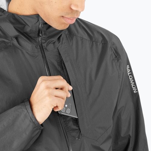 Куртка для бігу чоловіча Salomon Bonatti Waterproof deep black