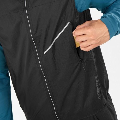 Жилет для бігу чоловічий Salomon Sense Aero Wind deep black