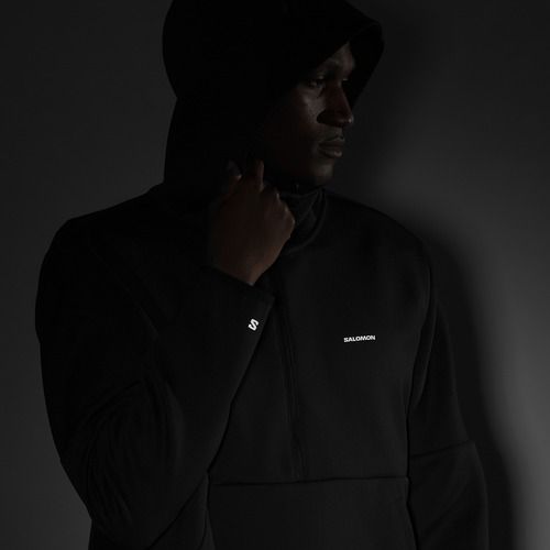 Кофта чоловіча Salomon SHAKEout Half Zip Hooded deep black