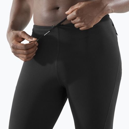 Легінси для бігу чоловічі Salomon SHAKEout Core deep black