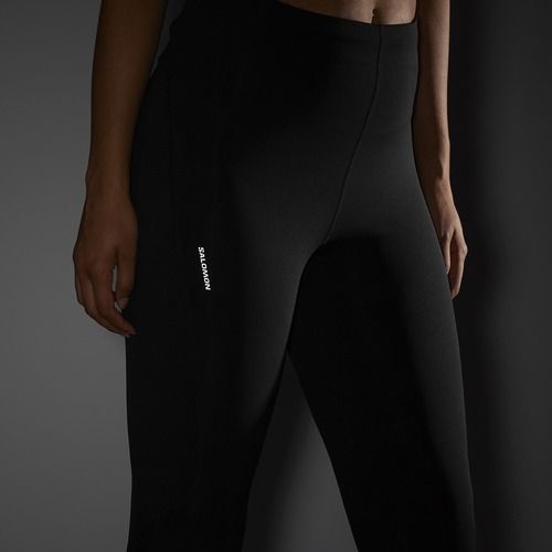 Легінси для бігу жіночі Salomon SHAKEout Core 28" deep black