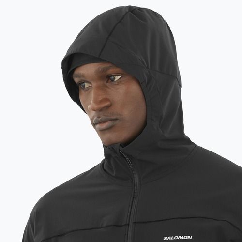 Кофта для бігу чоловіча Salomon Sense Aero Hybrid Half Zip Hooded deep black