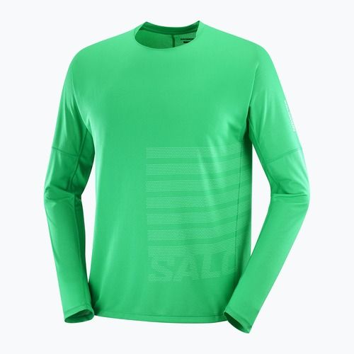 Лонгслів для бігу чоловічий Salomon Sense Aero Tee GFX parakeet/spearmint