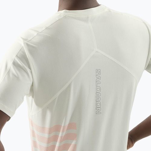 Футболка для бігу чоловіча Salomon Sense Aero Tee GFX icicle/neon flame