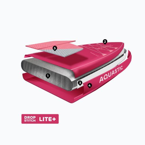 Набір дошка SUP надувна AQUASTIC Touring 11'6" pink