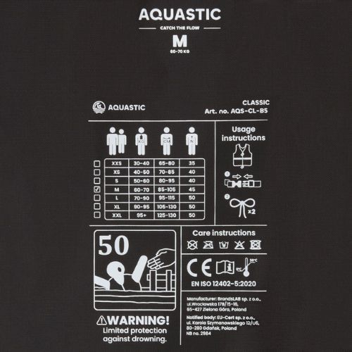 Жилет страхувальний AQUASTIC Classic 50N червоний