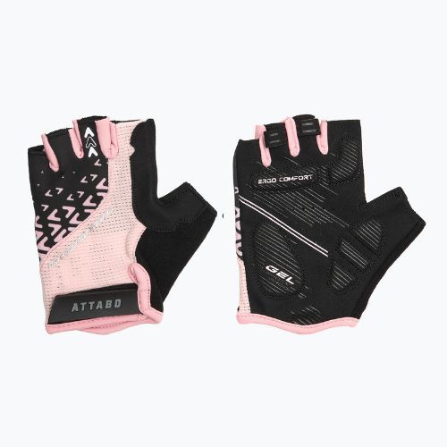 Рукавички велосипедні жіночі ATTABO Vito WMNS gel shock proof рожевий/чорний