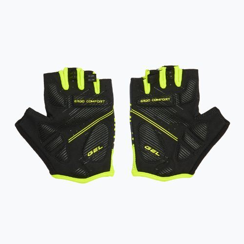 Рукавички велосипедні ATTABO Vito gel shock proof limonka/чорний
