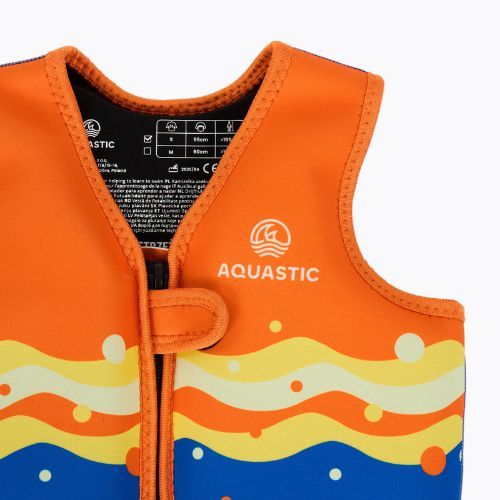 Жилет страхувальний AQUASTIC Junior помаранчевий/блакитний